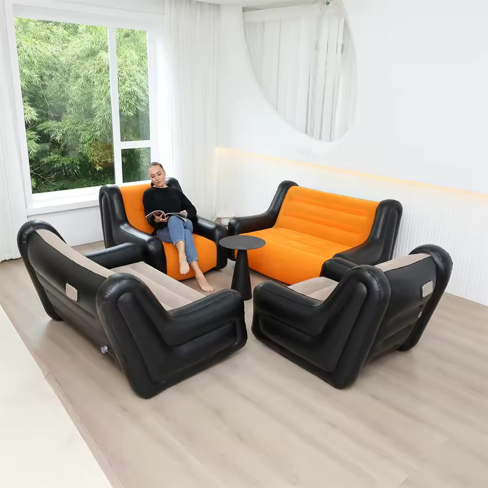 Canapé Gonflable Double – Confort, Design & Détente Intérieure / Extérieure