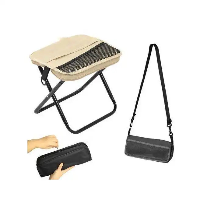 Tabouret Pliant Portable – Chaise de Camping avec Sac de Transport