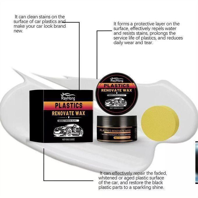 Crème de Réparation Plastique & Cuir Auto – Cire Anti-Rayures & Polissage