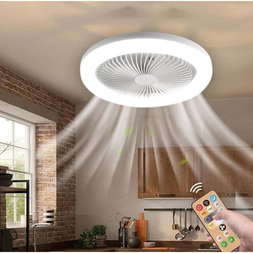 Ventilateur de Plafond avec Lumière Intégrée et Télécommande – 30W Silencieux