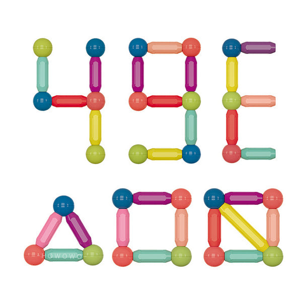Grand Set de Bâtonnets Magnétiques Éducatifs pour Enfants – Construction & Assemblage