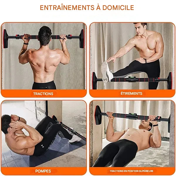 Barre de Traction Télescopique pour Porte – Musculation à Domicile