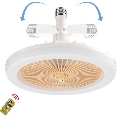 Ventilateur de Plafond avec Lumière Intégrée et Télécommande – 30W Silencieux