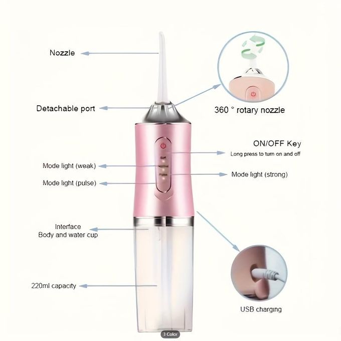 Hydropulseur Portable Sans Fil – Irrigateur Buccal Rechargeable USB