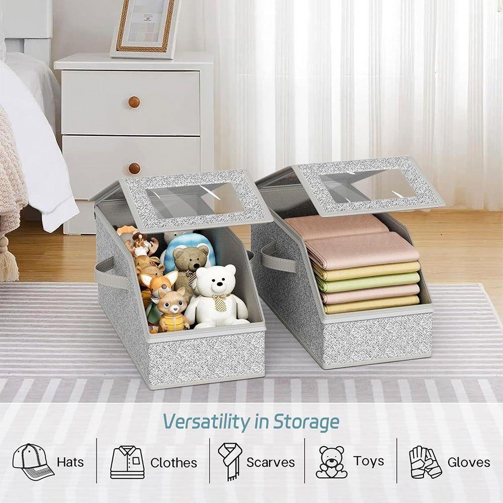 Boîte de Rangement Pliable en Tissu Non-Tissé pour Casquettes – Organisateur de Dressing