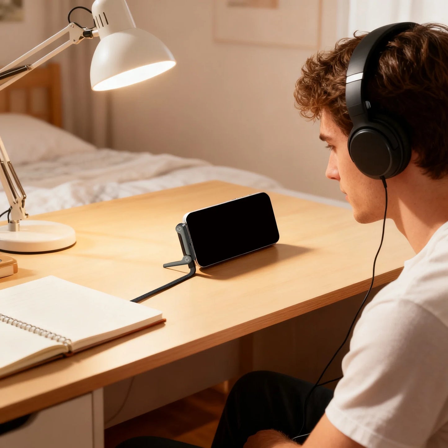 Câble Type-C 240W Ultra Rapide avec Support Téléphone Intégré