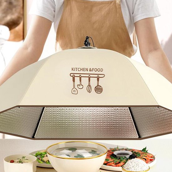 Un couvercle isolant pliable pour garder les plats chauds