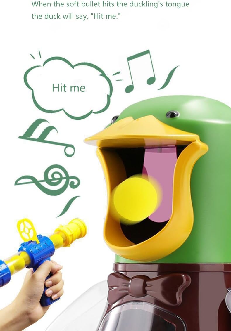 Jouet de Tir “Frappe le Canard” Interactif avec Sons, Lumières et Balles Souples pour Enfants