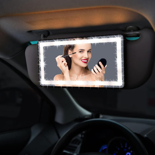 Miroir de Pare-Soleil pour Voiture avec LED Rechargeables - Grande Taille