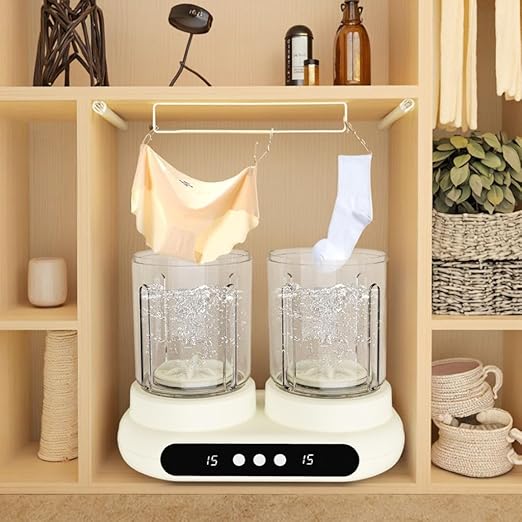Mini Machine à Laver Portable Double Compartiment – Double Cuve Pratique