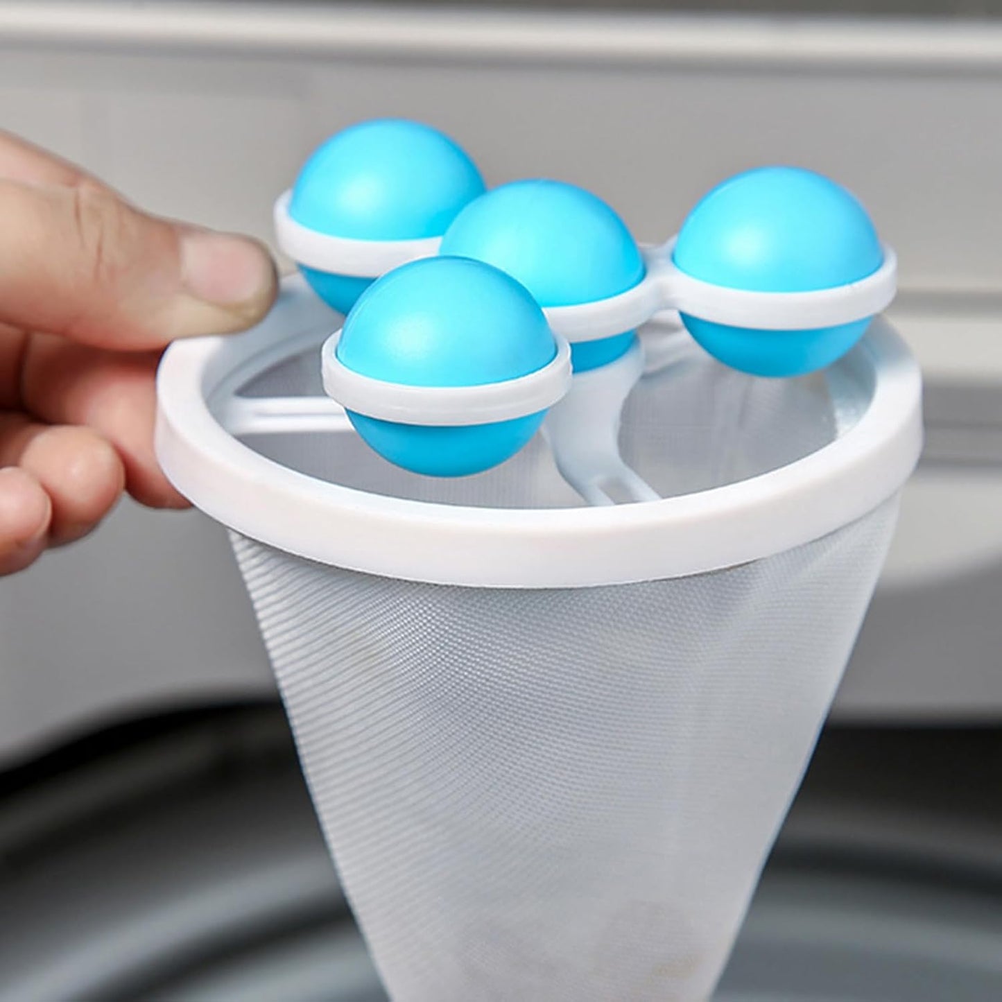 Filet Attrape-Poils Flottant pour Machine à Laver – Élimine les Poils, Peluches et Résidus !