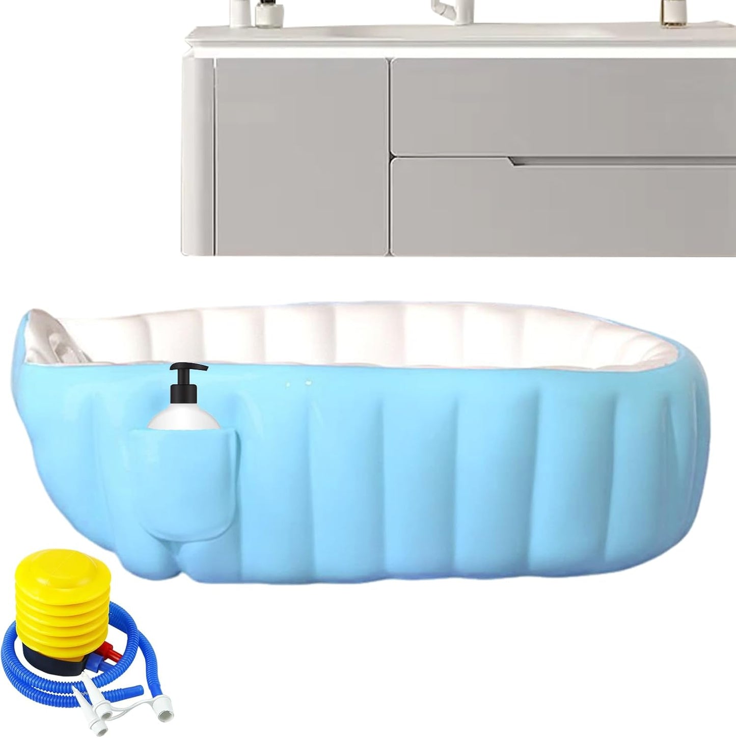 Pataugeoire Bébé Gonflable Portative – Mini Baignoire de Voyage