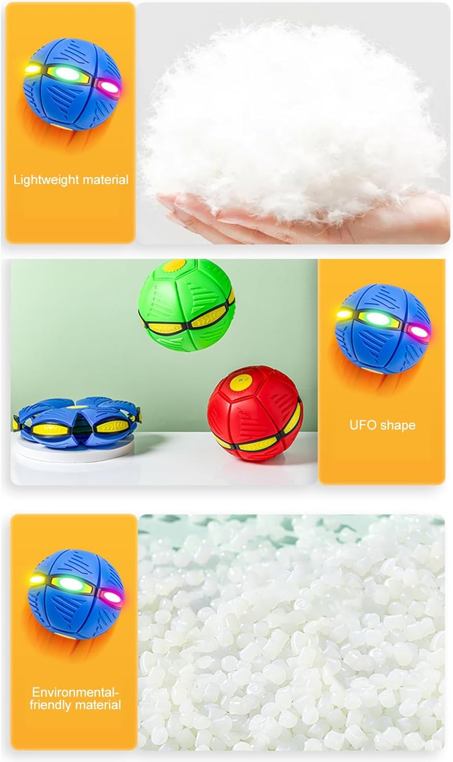 Ballon Volant Transformable pour Enfants – Sport & Fun Lumineux 2 pieces