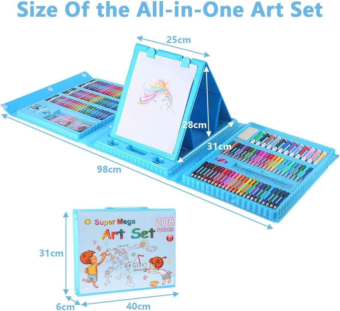 Mallette Artistique Complète pour Enfants – Kit de Dessin et Peinture