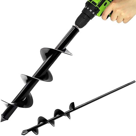 Foret tarière de jardin en acier – accessoire pour perceuse pour plantation Facile