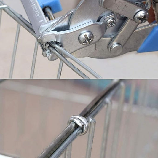 Pince à Anneaux Type M avec Agrafes – Assemblage Cage & Clôture
