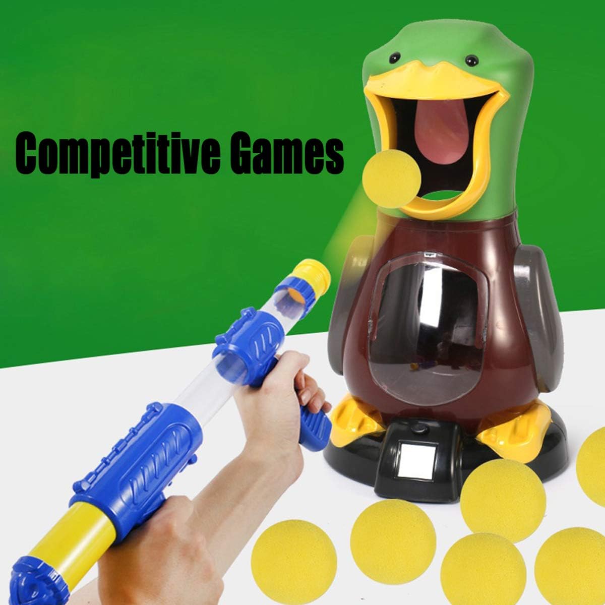 Jouet de Tir “Frappe le Canard” Interactif avec Sons, Lumières et Balles Souples pour Enfants