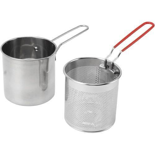 Friteuse Casserole Inox avec Panier Égoutteur – Spéciale Fritures & Cuisson Rapide