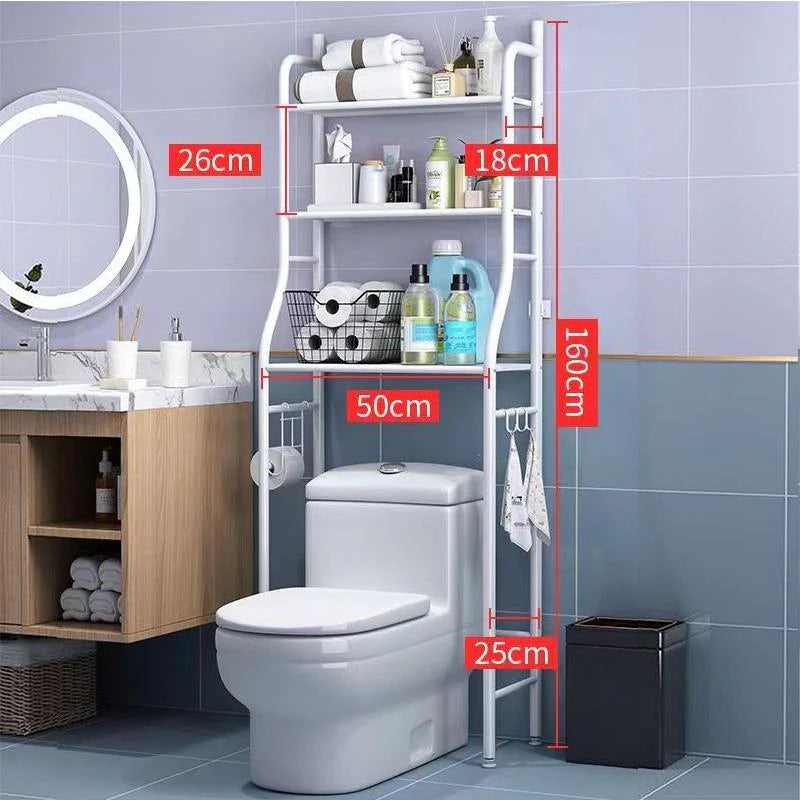 Étagère de rangement multifonctionnelle à 3 niveaux pour toilettes, organisateur de salle de bain