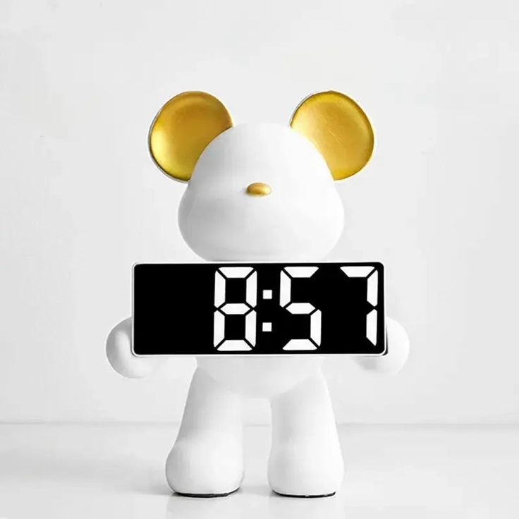 Réveil électronique d'ours en Résine avec LED