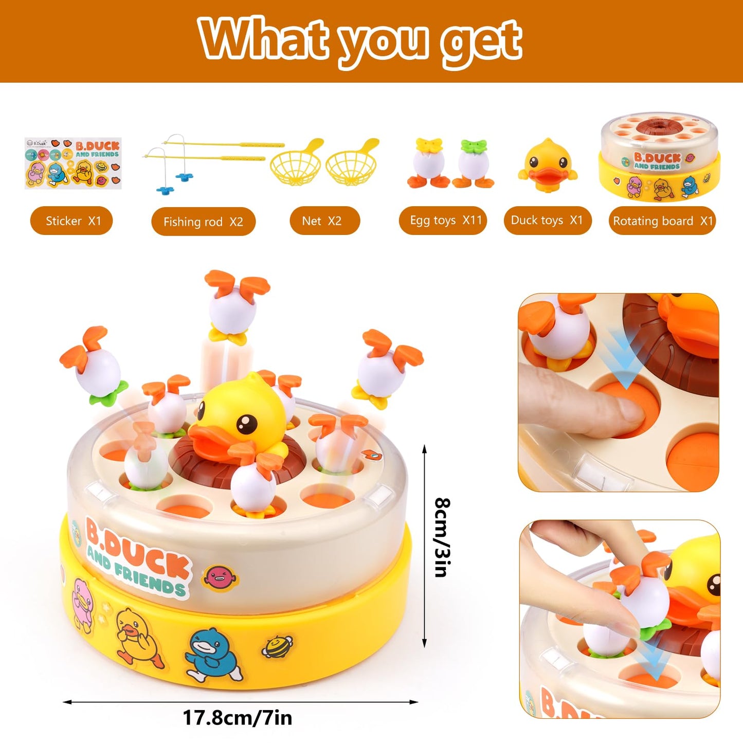 Jouet Carrousel B. Duck & Friends avec Musique et Lumières  amusement Interactif pour Enfants