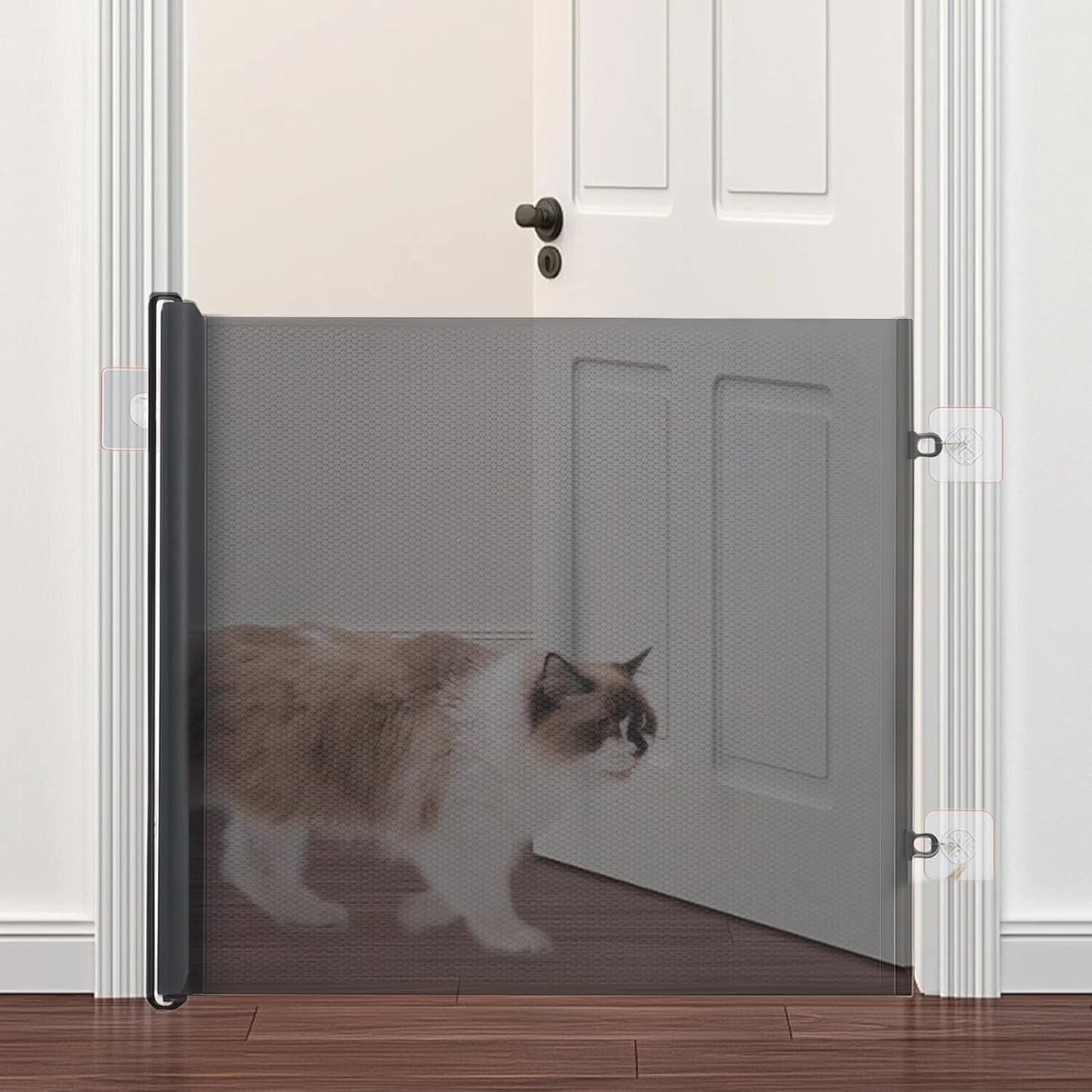 Barrière de Sécurité Rétractable pour Chiens et Chats – Filet de Protection Maison