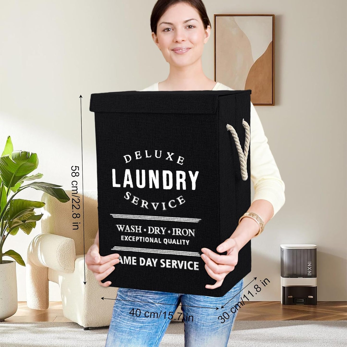 Panier à linge pliable avec grande capacité