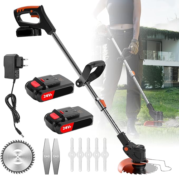 Tondeuse à Gazon Sans Fil 4-en-1 – 48 V, 1800 W, Manche Télescopique
