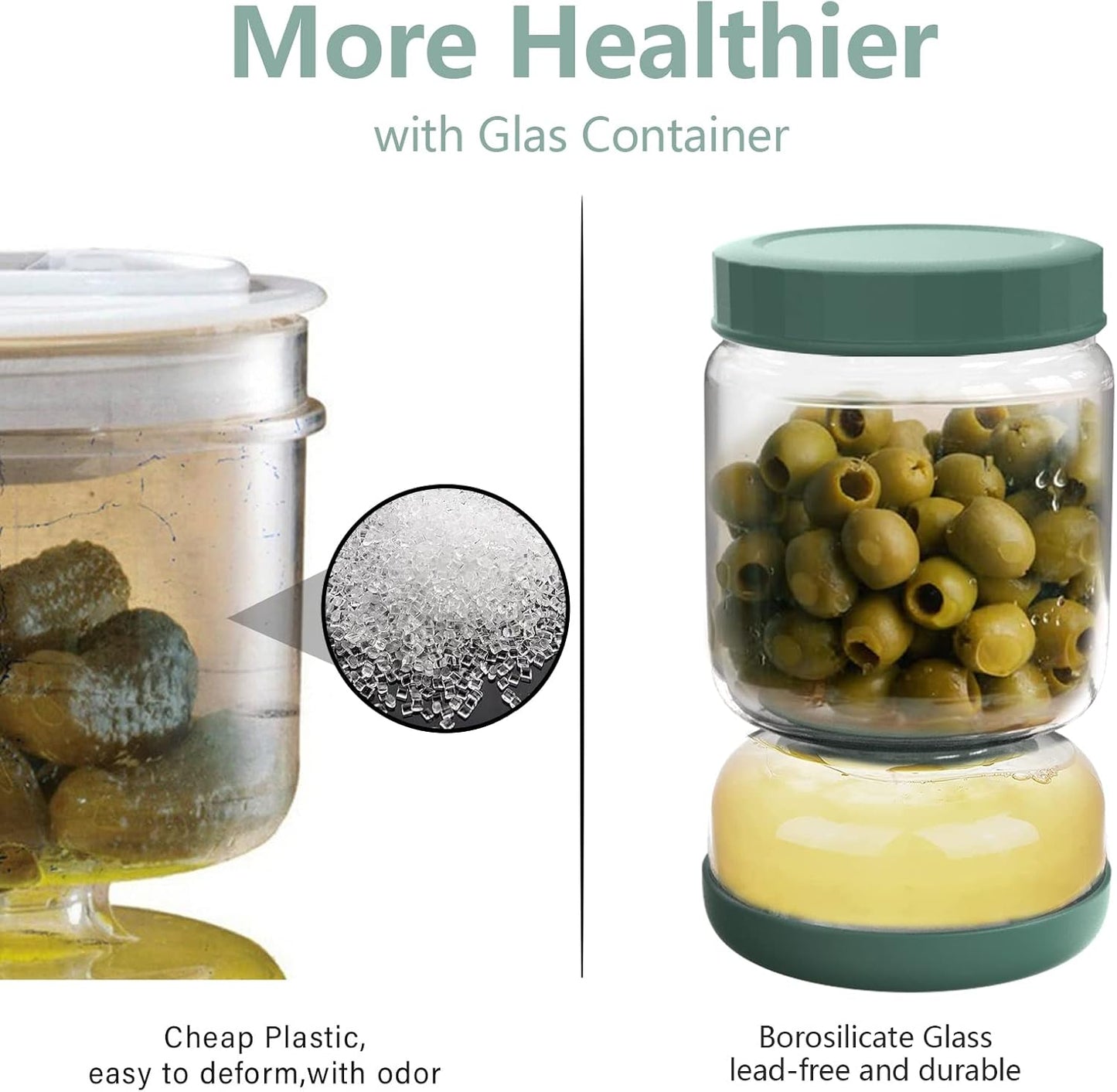 Contenant Hermétique pour Olives, Pickles & Condiments