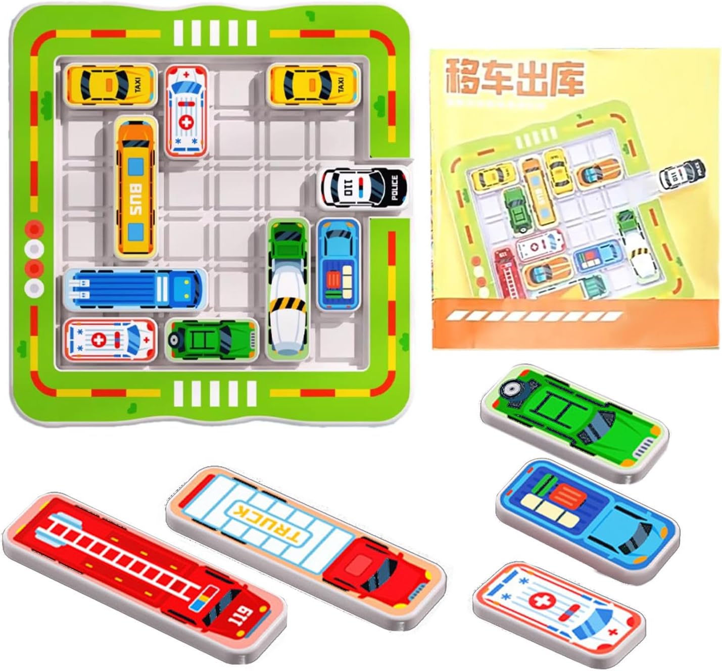 Jeu de Logique et de Déplacement de Voitures pour Enfants – Casse-Tête Éducatif en 3D, Développement de la Pensée et de la Coordination