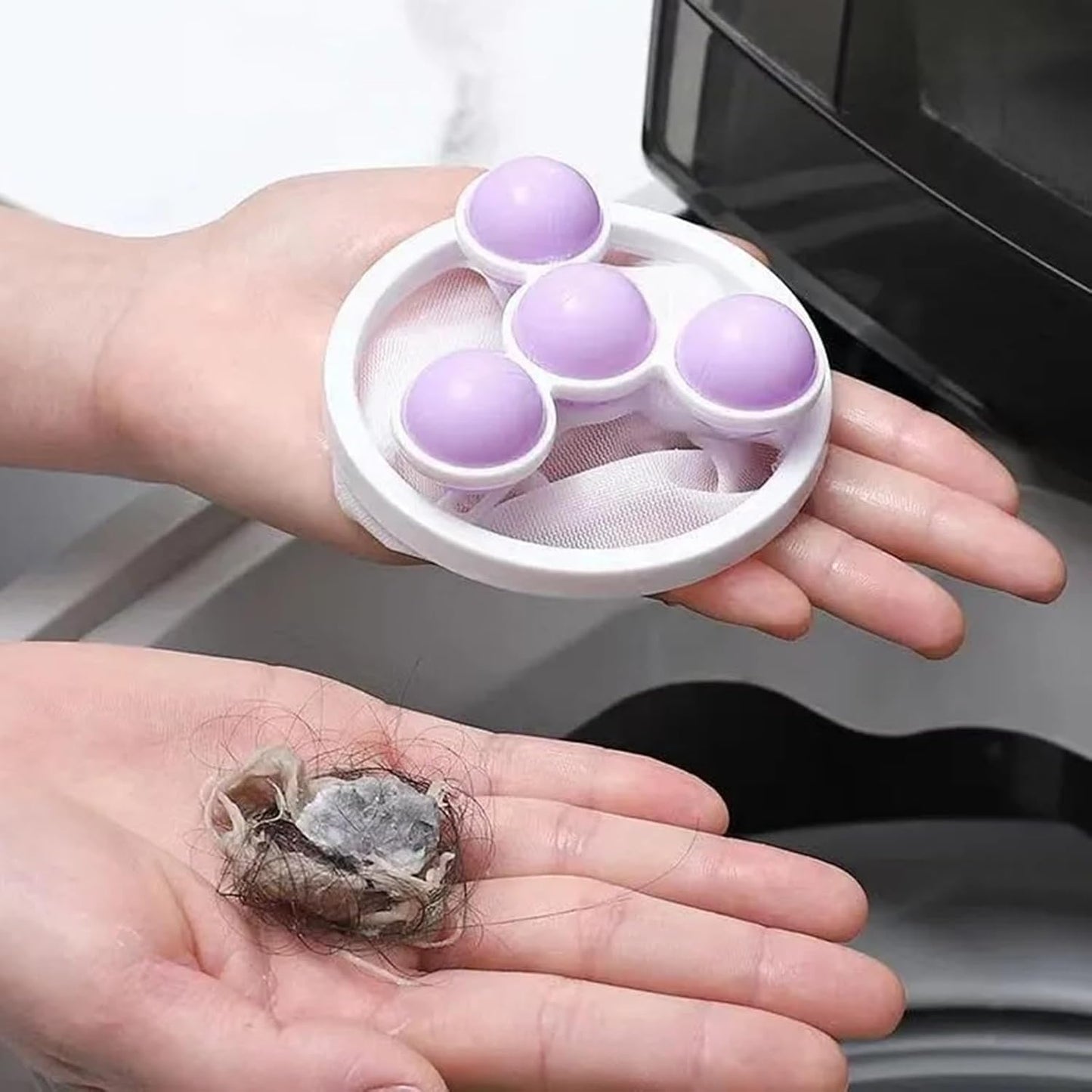 Filet Attrape-Poils Flottant pour Machine à Laver – Élimine les Poils, Peluches et Résidus !
