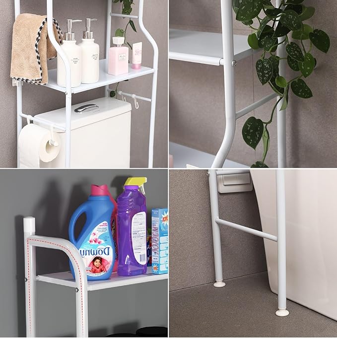 Étagère de rangement multifonctionnelle à 3 niveaux pour toilettes, organisateur de salle de bain