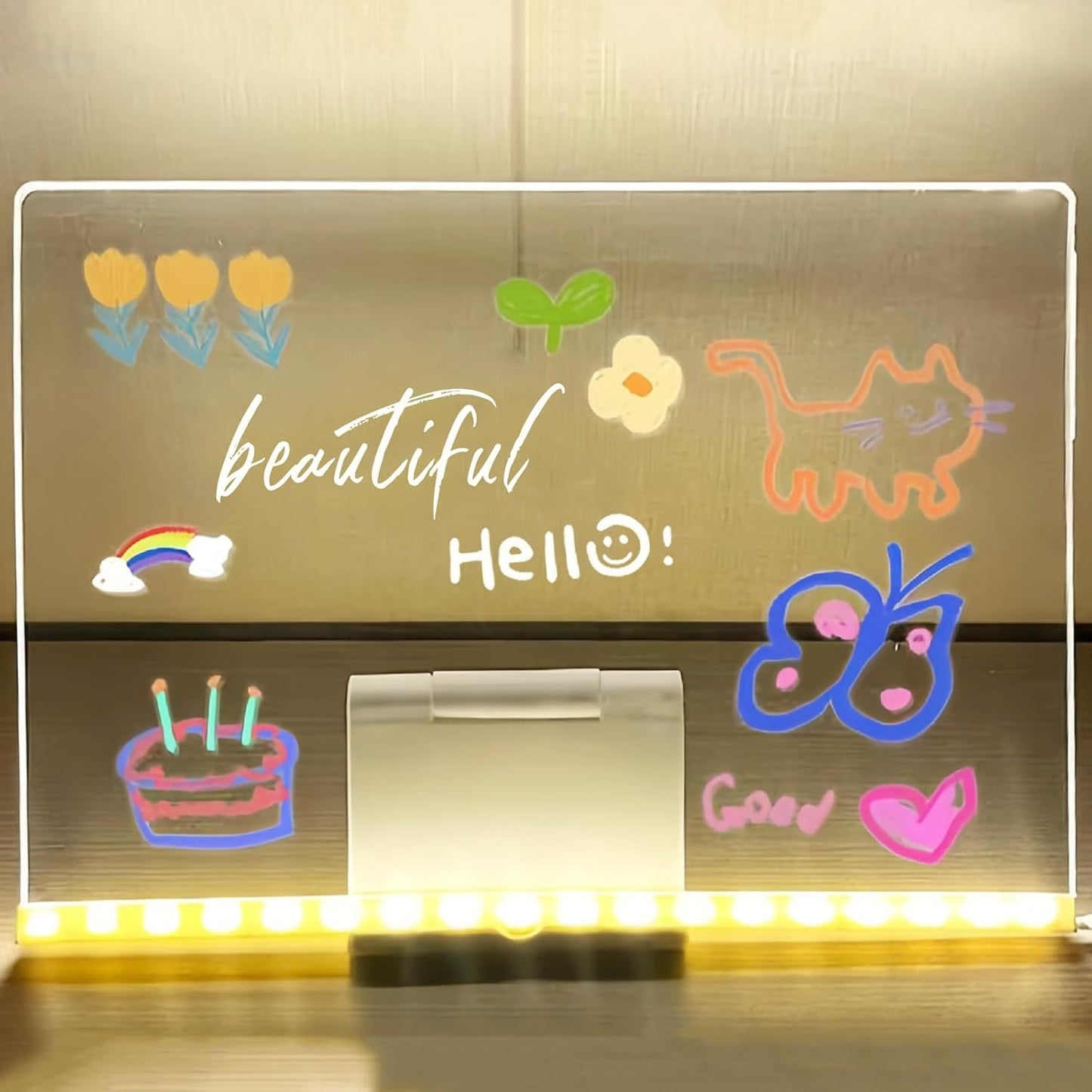 Tablette Lumineuse de Dessin avec Stylos LED Multicolores