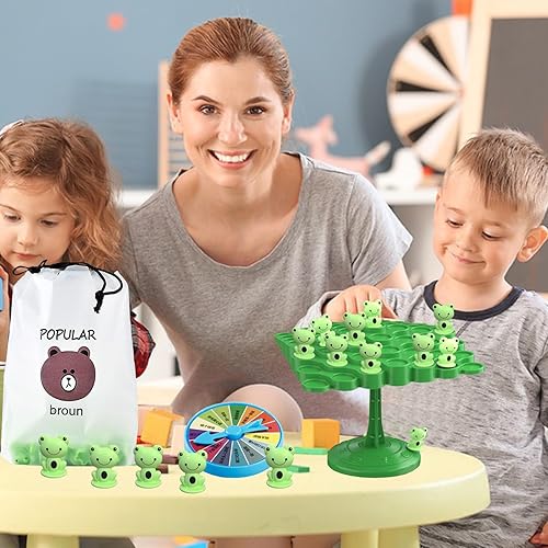Jeu d’Équilibre Grenouilles Éducatif pour Enfants – Apprendre en S’Amusant