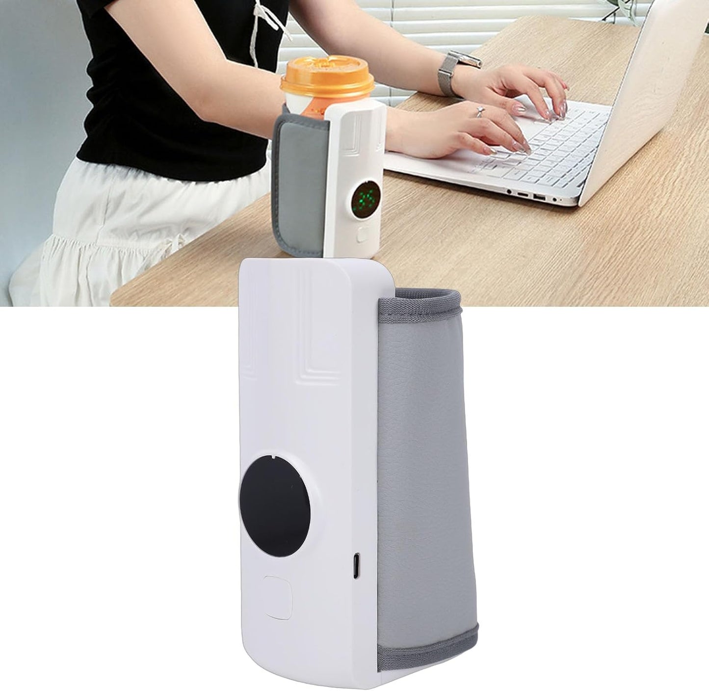 Chauffe-Biberon Portable Rechargeable USB – Température Réglable & Affichage Digital