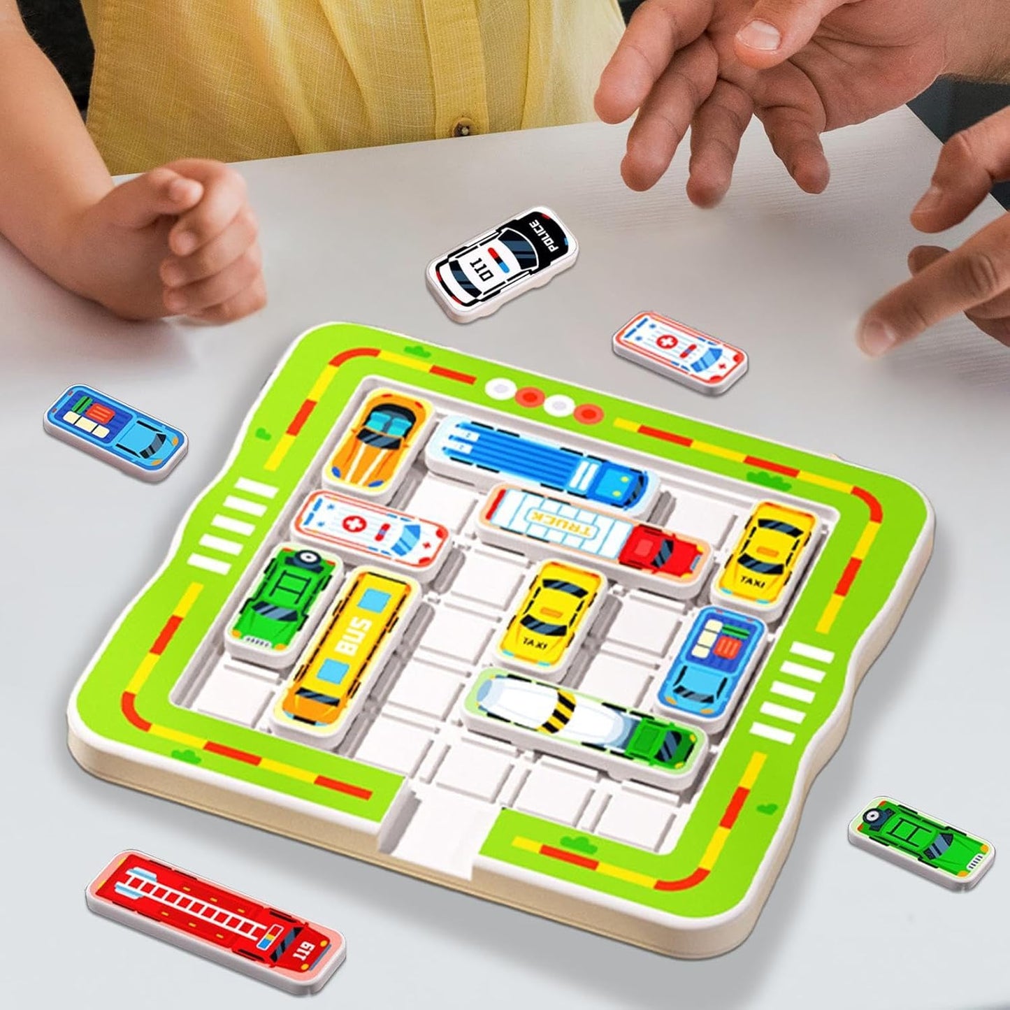 Jeu de Logique et de Déplacement de Voitures pour Enfants – Casse-Tête Éducatif en 3D, Développement de la Pensée et de la Coordination