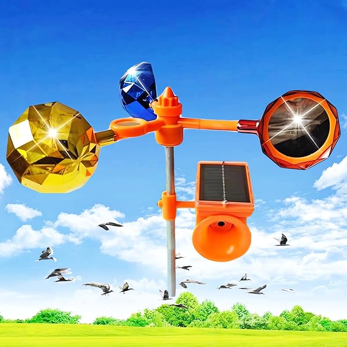 Répulsif Oiseaux Solaire 360° – Protection Toiture & Jardin