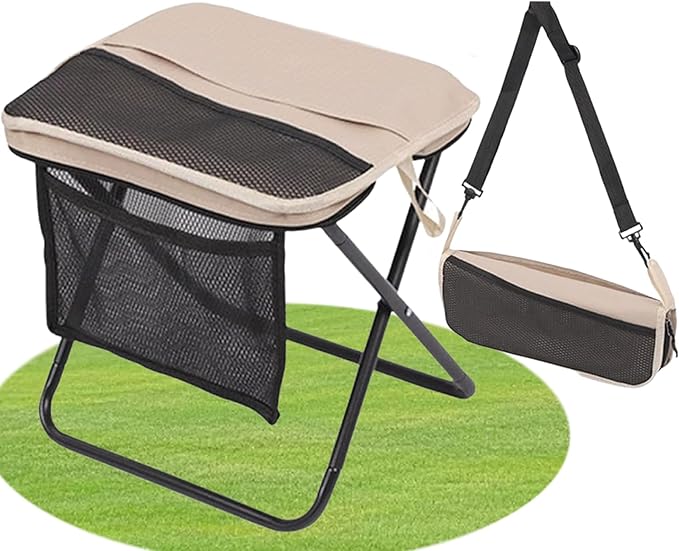 Tabouret Pliant Portable – Chaise de Camping avec Sac de Transport