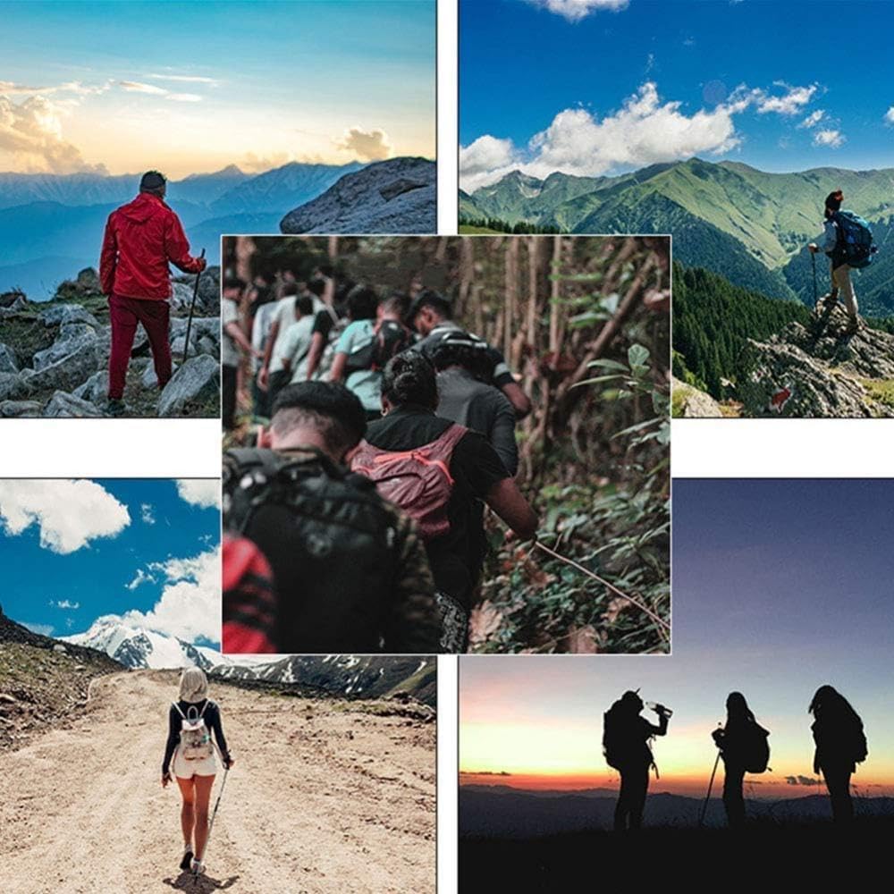 Bâton de Marche Multifonctionnel et Antidérapant – Béquille Réglable et Légère Noir