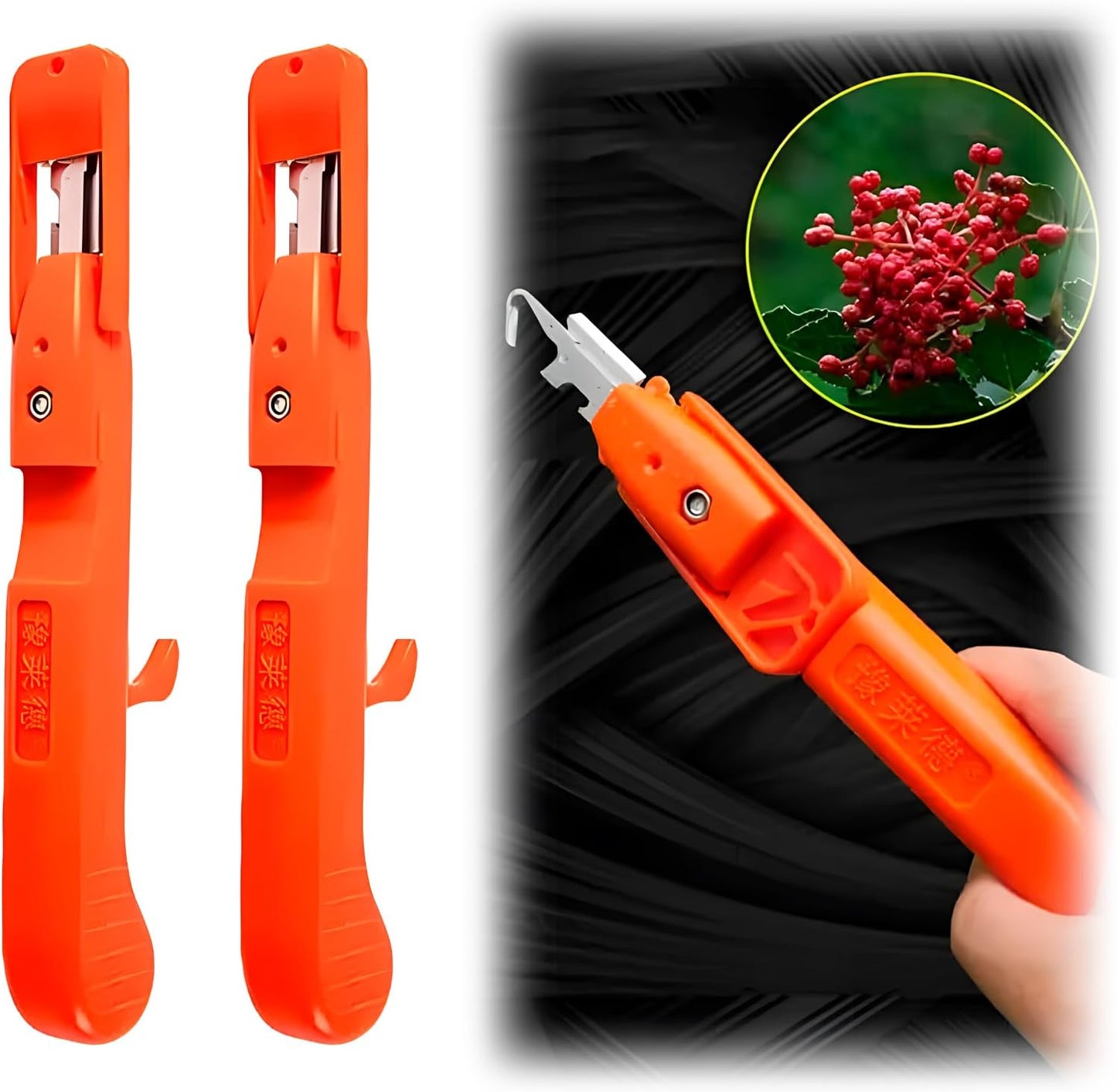 Outil de Récolte Multifonction – Couteau à Pouce et Sécateur pour Cueillette Rapide