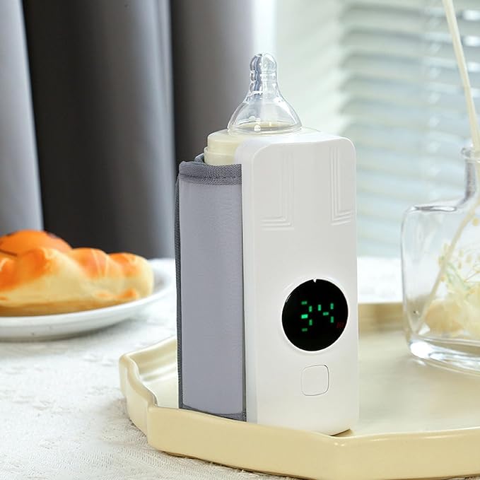 Chauffe-Biberon Portable Rechargeable USB – Température Réglable & Affichage Digital