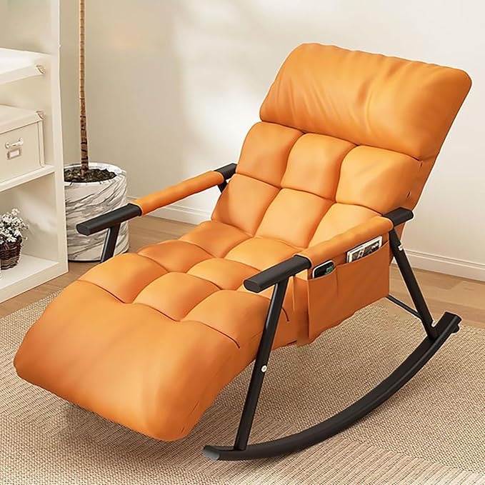 Fauteuil à Bascule Relax avec Accoudoirs – Orange