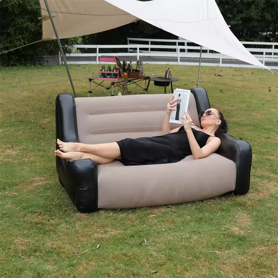 Canapé Gonflable Double – Confort, Design & Détente Intérieure / Extérieure