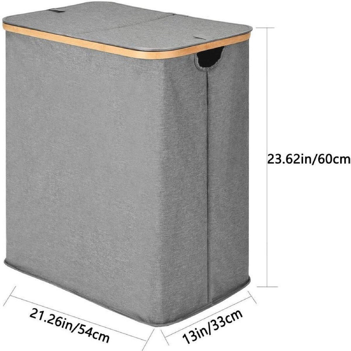 Panier à Linge Double Compartiment avec Sac Amovible – Rangement & Tri Facile