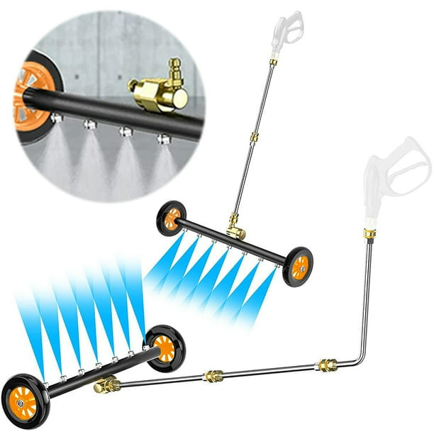Nettoyeur Haute Pression Sous-Châssis VIGRUE 2-en-1 – Brosse à Eau 24” pour Voiture
