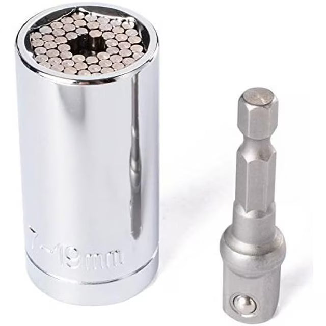 Douille Universelle avec Adaptateur Perceuse – S'adapte à Tous les Boulons 7-19mm