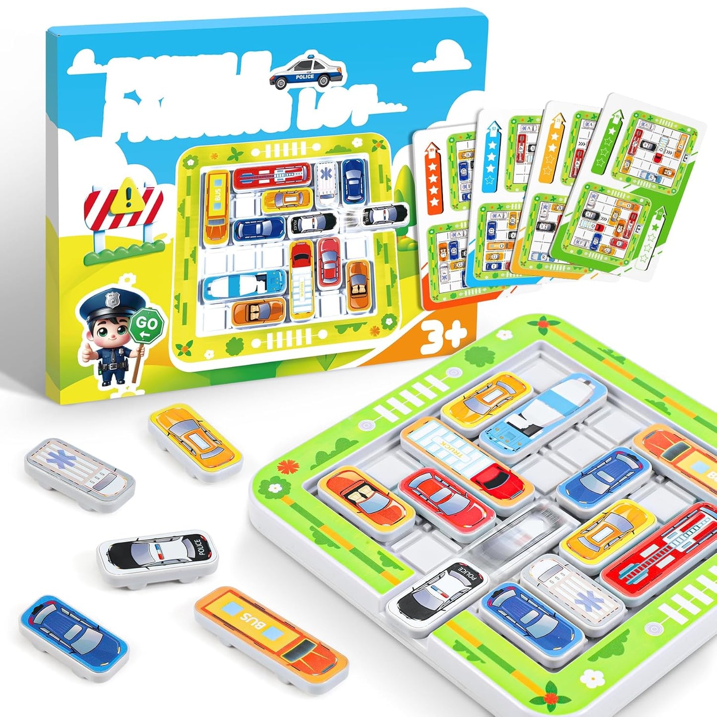Jeu de Logique et de Déplacement de Voitures pour Enfants – Casse-Tête Éducatif en 3D, Développement de la Pensée et de la Coordination