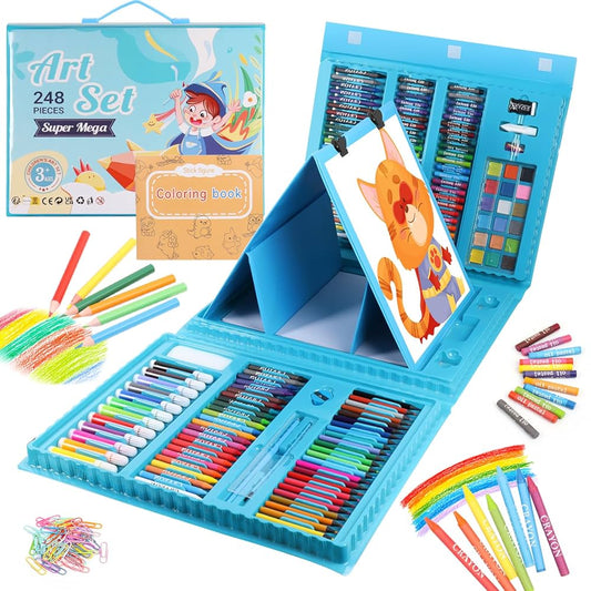 Mallette Artistique Complète pour Enfants – Kit de Dessin et Peinture