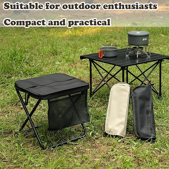 Tabouret Pliant Portable – Chaise de Camping avec Sac de Transport