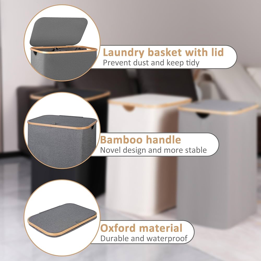Panier à Linge Double Compartiment avec Sac Amovible – Rangement & Tri Facile
